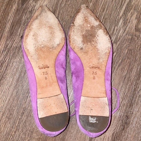 Coach Pointed Toe Flats with Lace Up size - 7.5B - Picture 4 of 5